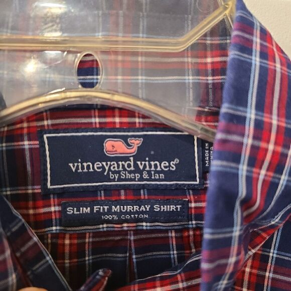 Vineyard Vines Plaid Button Down Long Sleeve Shirt Men - Picture 3 of 7